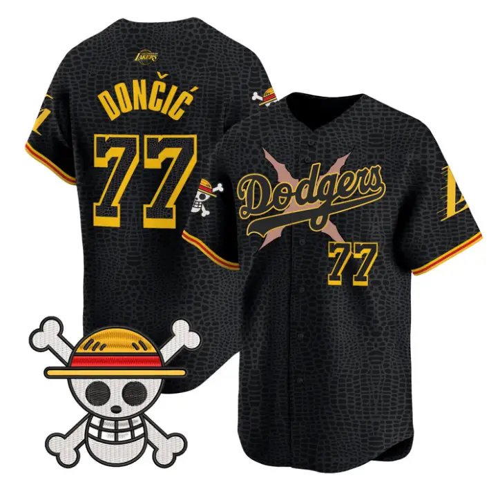 Luka Dončić Jersey #77 Dodgers One Piece Mamba Premier Stitched by My Store
