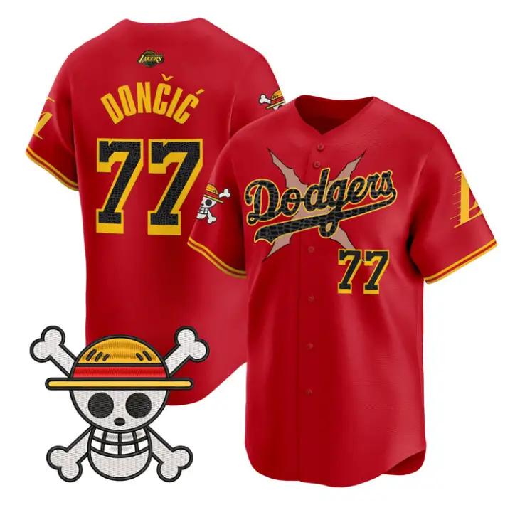 Luka Dončić Jersey #77 Dodgers One Piece Mamba Premier Stitched by My Store