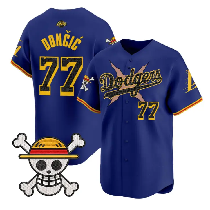 Luka Dončić Jersey #77 Dodgers One Piece Mamba Premier Stitched by My Store