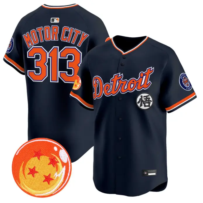 Motor City Jersey #313 Detroit Tigers Dragon Ball Premier Stitched by My Store