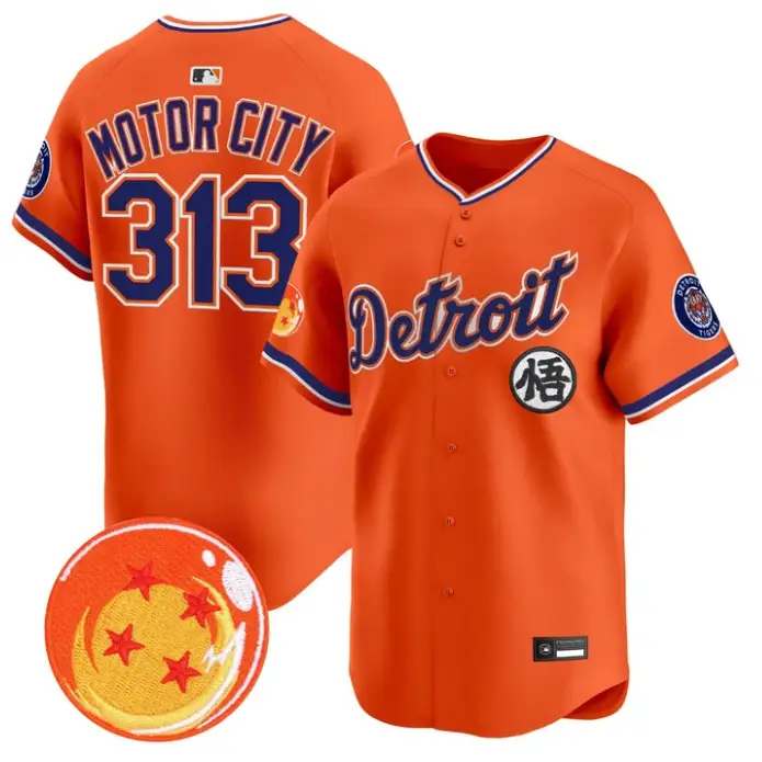 Motor City Jersey #313 Detroit Tigers Dragon Ball Premier Stitched by My Store