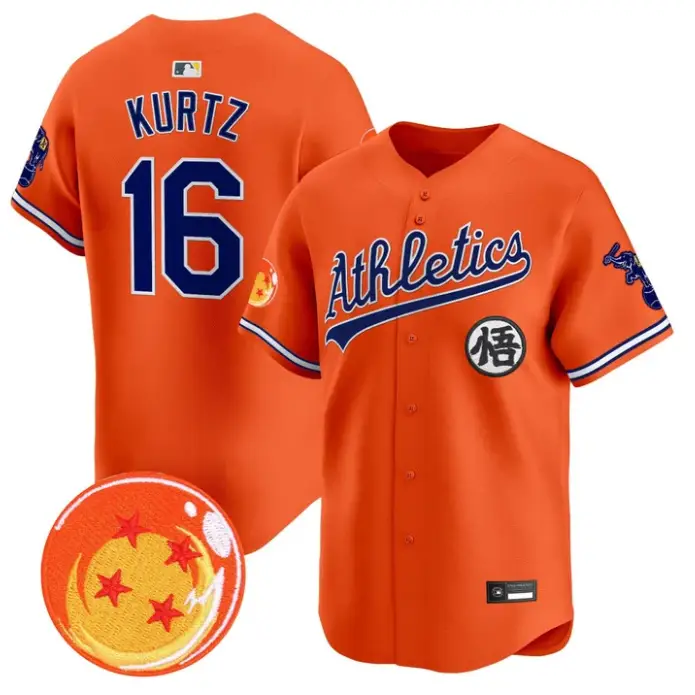 Nick Kurtz Jersey #16 Athletics Jersey Dragon Ball Premier Stitched by My Store
