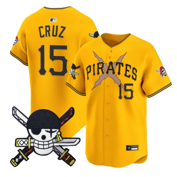 Oneil Cruz Jersey #15 Pittsburgh Pirates One Piece Zoro Patch Stitched by My Store