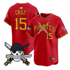 Oneil Cruz Jersey #15 Pittsburgh Pirates One Piece Zoro Patch Stitched by My Store