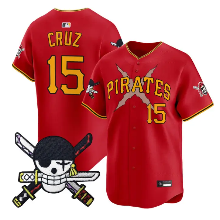 Oneil Cruz Jersey #15 Pittsburgh Pirates One Piece Zoro Patch Stitched by My Store