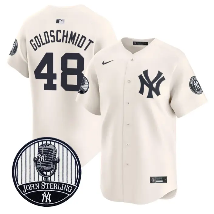 Paul Goldschmidt Jersey #48 Yankees John Sterling Voice Tribute Stitched by My Store