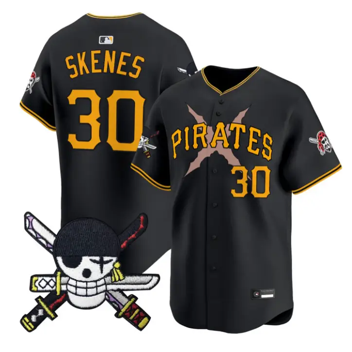 Paul Skenes Jersey #30 Pittsburgh Pirates One Piece Zoro Patch Stitched by My Store