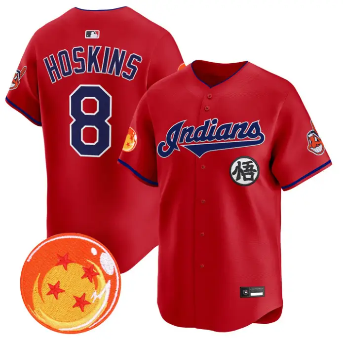 Rhys Hoskins Jersey #8 Cleveland Indians Dragon Ball Premier Stitched by My Store