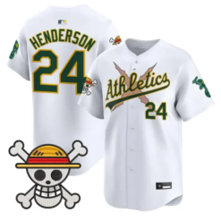 Rickey Henderson Jersey #24 Athletics One Piece Vapor Premier Stitched by My Store