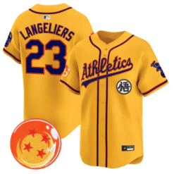 Shea Langeliers Jersey #23 Athletics Jersey Dragon Ball Premier Stitched by My Store