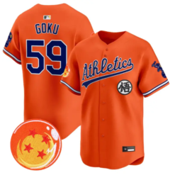 Son Goku Jersey #59 Athletics Jersey Dragon Ball Premier Stitched by My Store