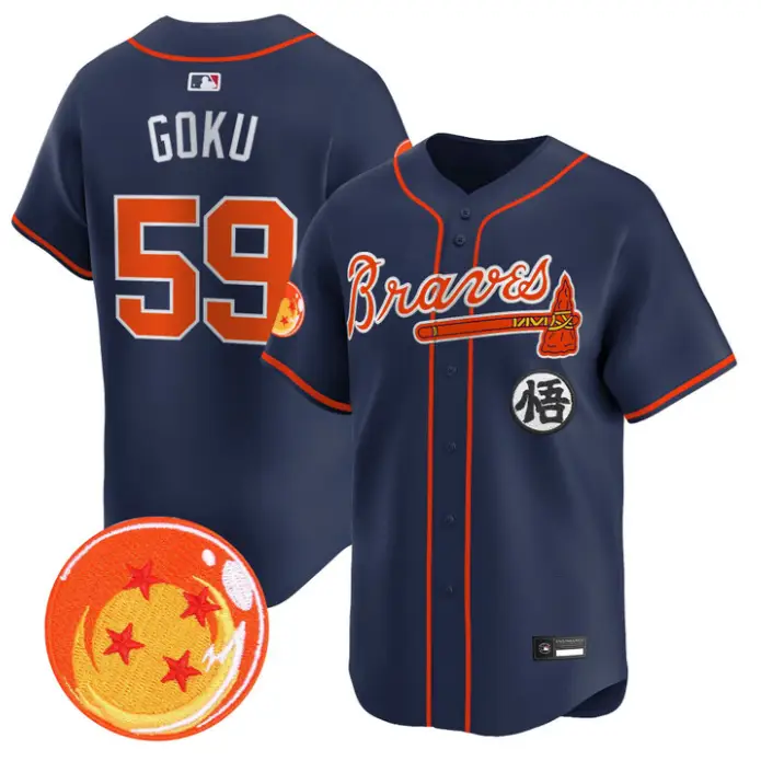 Son Goku Jersey #59 Atlanta Braves Dragon Ball Premier Stitched by My Store