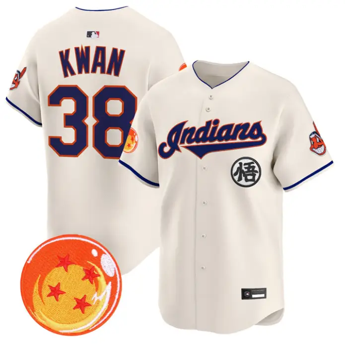 Steven Kwan Jersey #38 Cleveland Indians Dragon Ball Premier Stitched by My Store