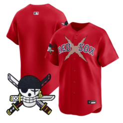 Team Jersey Blank Boston Red Sox One Piece Zoro Patch Stitched by My Store