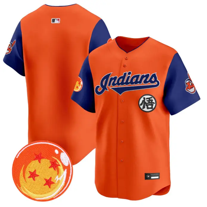 Team Jersey Blank Cleveland Indians Dragon Ball Premier Stitched by My Store