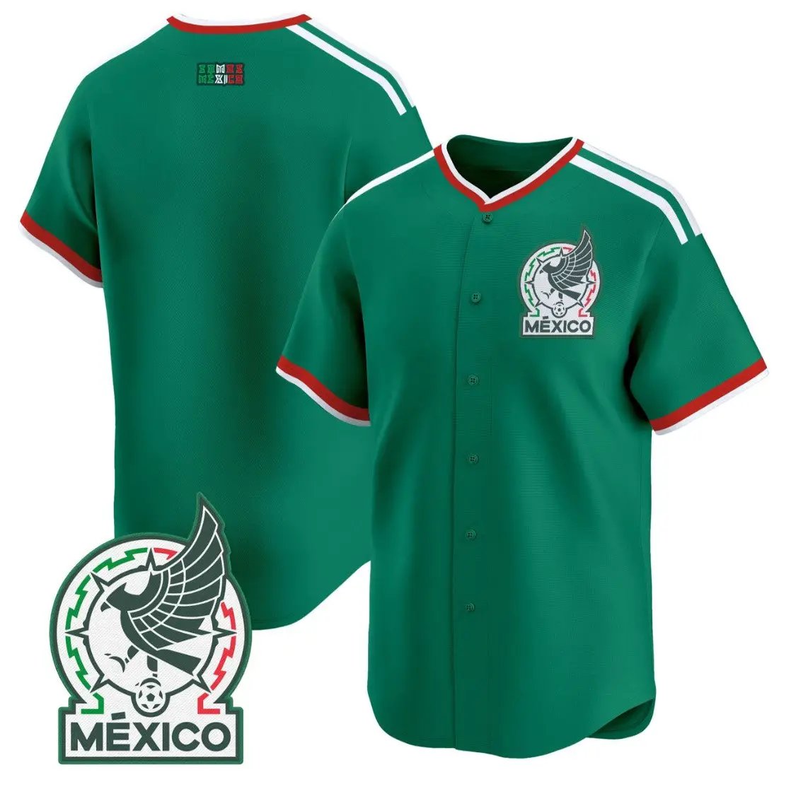 Team Jersey Blank Mexico 2026 National Team Vapor Baseball Stitched by My Store