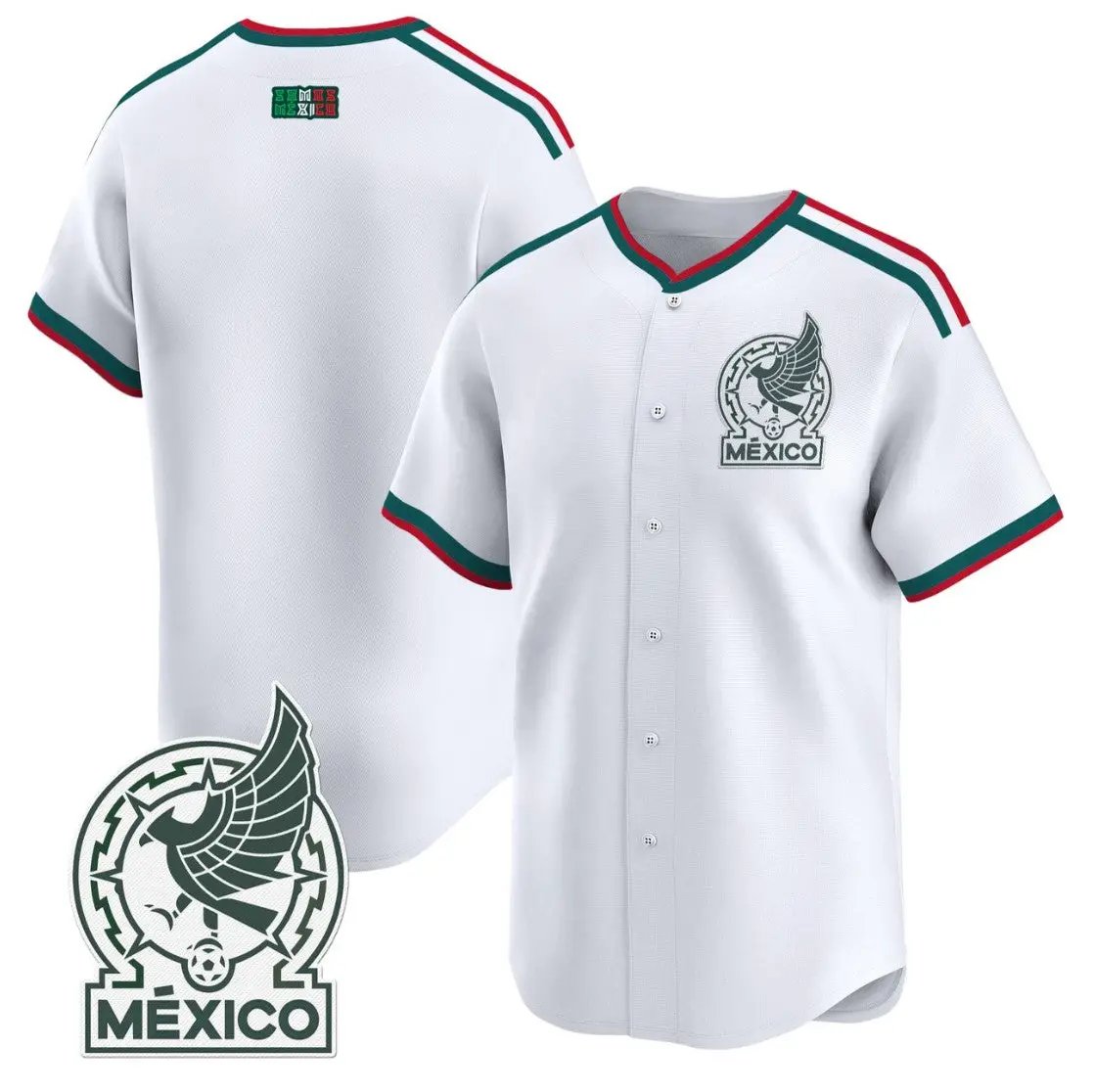 Team Jersey Blank Mexico 2026 National Team Vapor Baseball Stitched by My Store