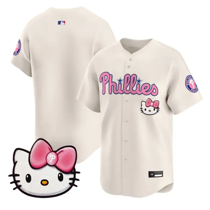 Team Jersey Blank Philadelphia Phillies Hello Kitty Stitched by My Store