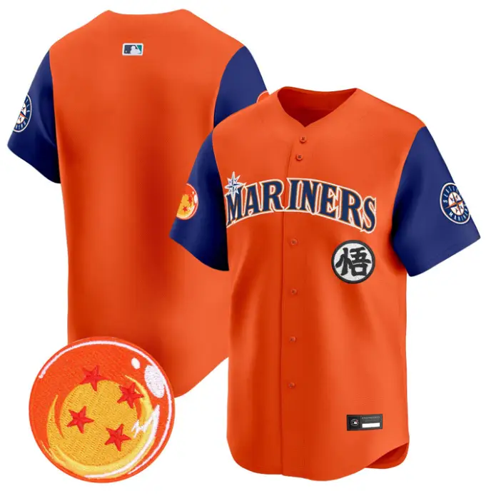 Team Jersey Blank Seattle Mariners Dragon Ball Premier Limited Stitched by My Store