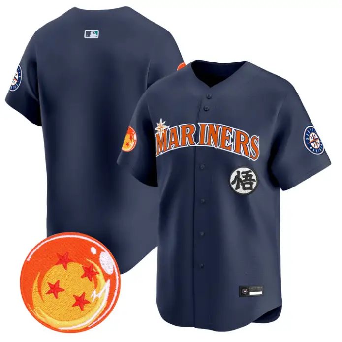 Team Jersey Blank Seattle Mariners Dragon Ball Premier Limited Stitched by My Store