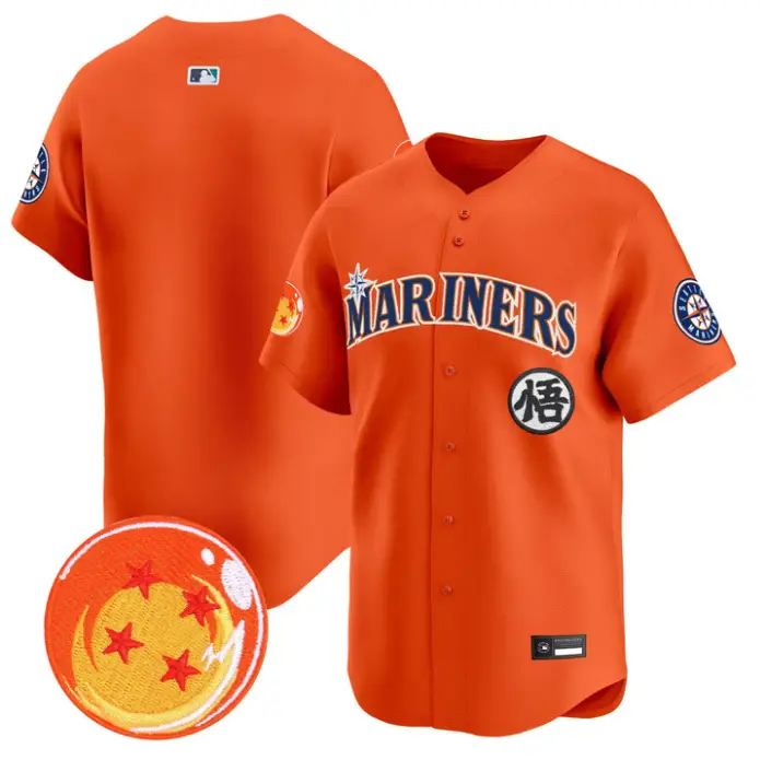 Team Jersey Blank Seattle Mariners Dragon Ball Premier Limited Stitched by My Store