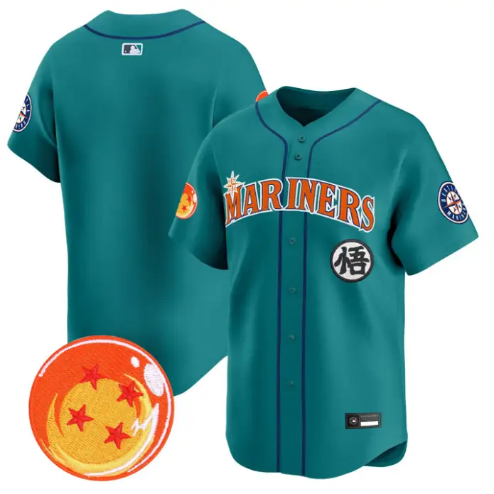 Team Jersey Blank Seattle Mariners Dragon Ball Premier Limited Stitched by My Store