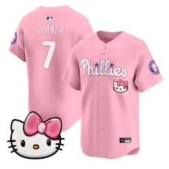 Trea Turner Jersey #7 Philadelphia Phillies Hello Kitty Stitched by My Store
