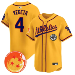 Vegeta Jersey #4 Athletics Jersey Dragon Ball Premier Stitched Alter by My Store