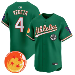 Vegeta Jersey #4 Athletics Jersey Dragon Ball Premier Stitched Alter by My Store