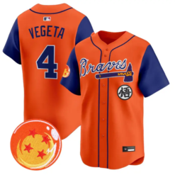Vegeta Jersey #4 Atlanta Braves Dragon Ball Premier Stitched by My Store