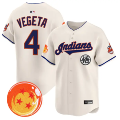 Vegeta Jersey #4 Cleveland Indians Dragon Ball Premier Stitched by My Store