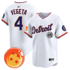 Vegeta Jersey #4 Detroit Tigers Dragon Ball Premier Stitched by My Store