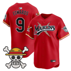 Xavier Edwards Jersey #9 Miami Marlins One Piece Premier Stitched by My Store