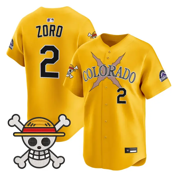 Zoro Jersey #2 Colorado Rockies One Piece Premier Limited Stitched by My Store