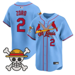 Zoro Jersey #2 St. Louis Cardinals One Piece Premier Limited Stitched by My Store