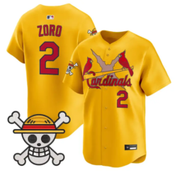 Zoro Jersey #2 St. Louis Cardinals One Piece Premier Limited Stitched by My Store