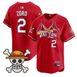 Zoro Jersey #2 St. Louis Cardinals One Piece Premier Limited Stitched by My Store