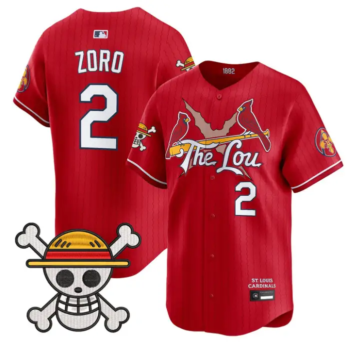 Zoro Jersey #2 St. Louis Cardinals One Piece Premier Limited Stitched by My Store