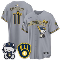 Milwaukee Brewers Meow KT Night Vapor Limited Jersey - All Stitched by Milwaukee Brewers