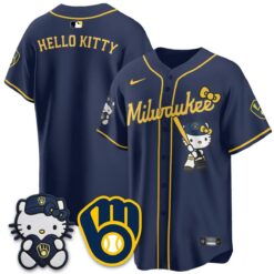 Milwaukee Brewers Meow KT Night Vapor Limited Jersey - All Stitched by Milwaukee Brewers