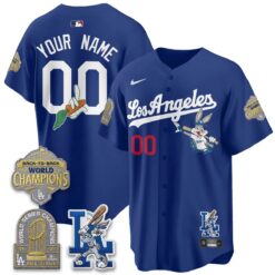 LAD Bunny Vapor Limited Custom Jersey - All Stitched by Los Angeles Dodgers