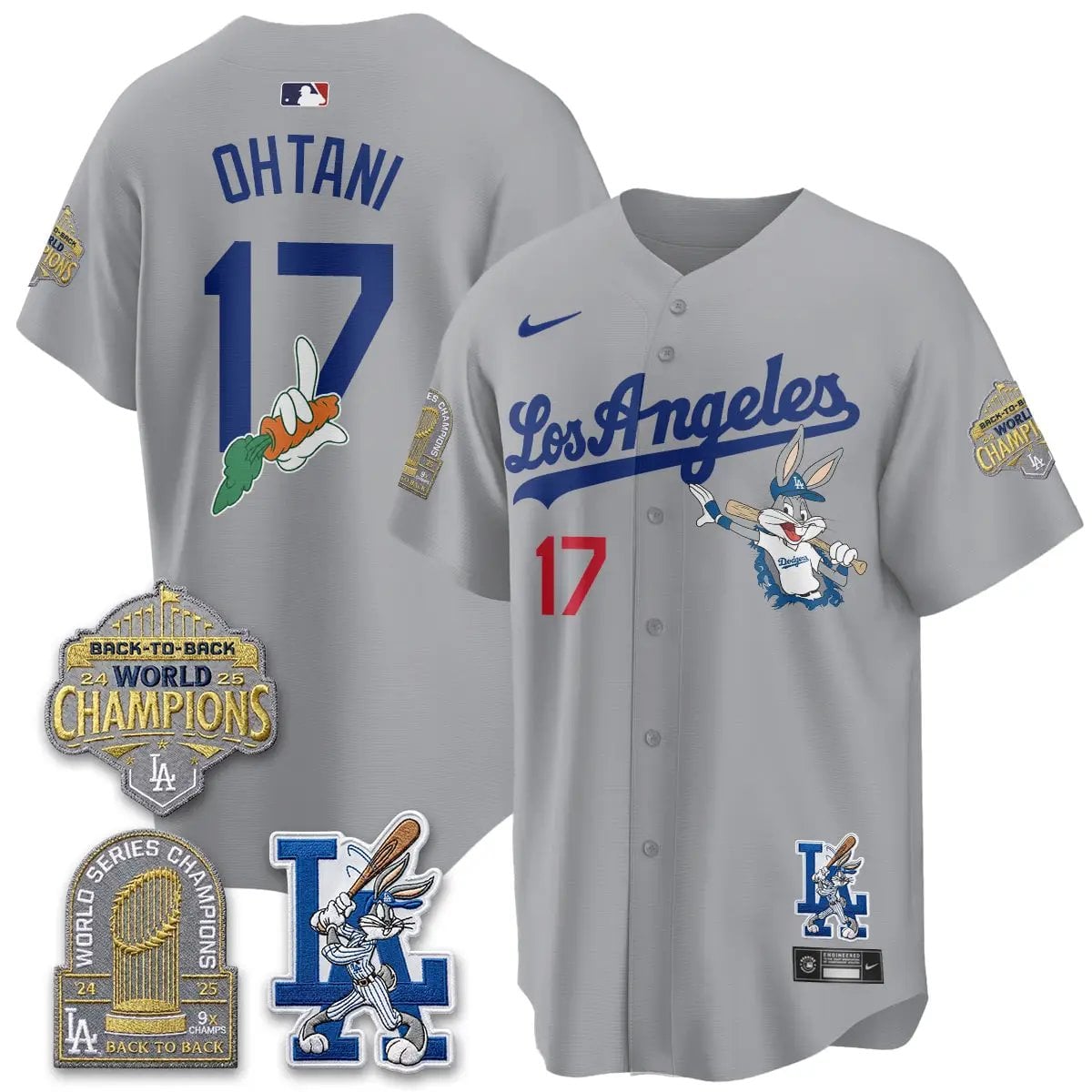 LAD Bunny Vapor Limited Jersey - All Stitched by Los Angeles Dodgers