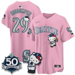 SEA x Meow KT Night Limited Jersey - All Stitched V2 by Seattle Mariners