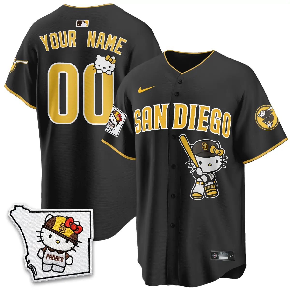San Diego Padres x Meow KT Vapor Limited Custom Jersey - All Stitched V2 by San Diego Padres