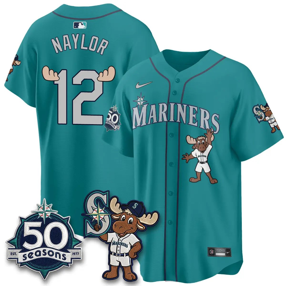 SEA Mascot Jersey - All Stitched by Seattle Mariners