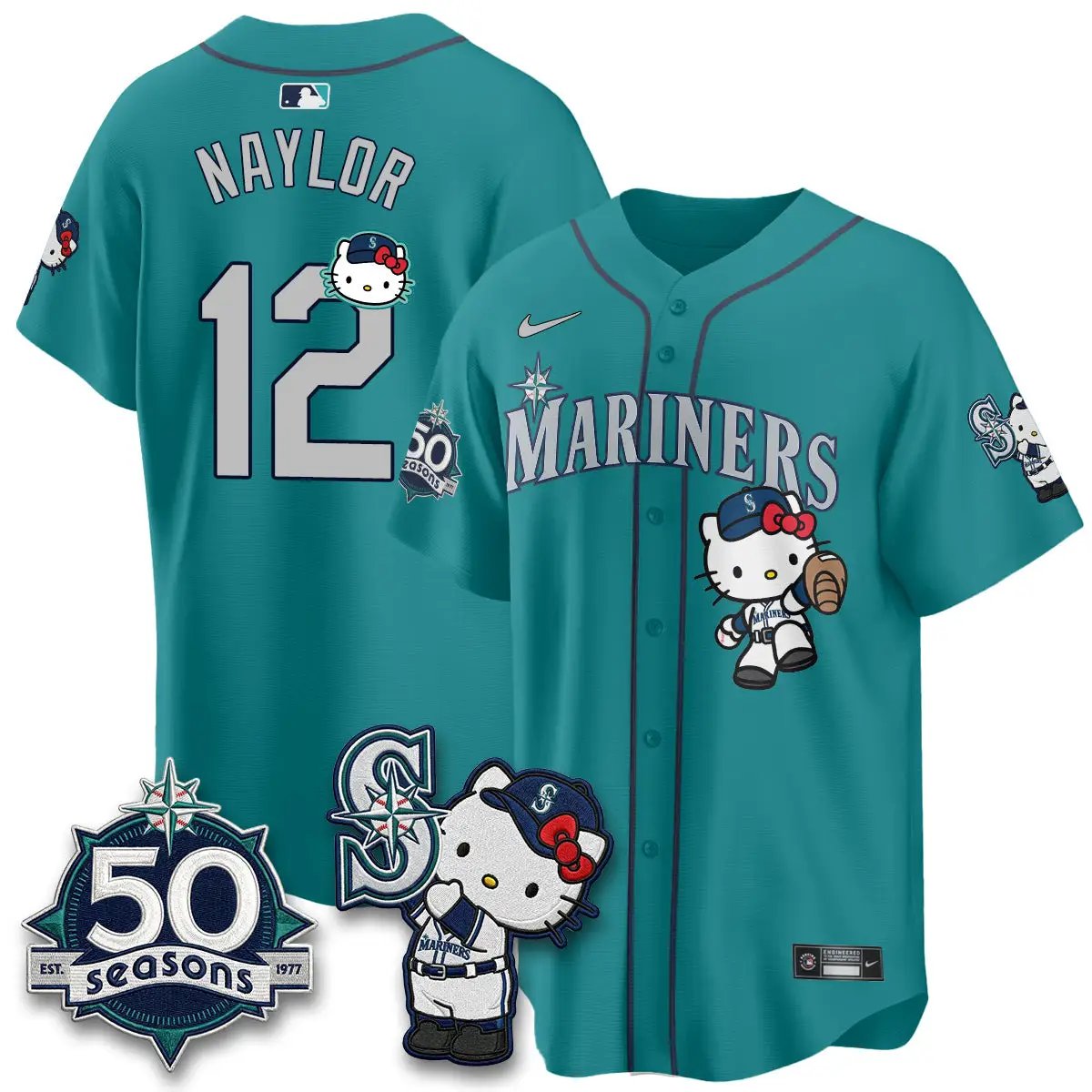 SEA x Meow KT Night Limited Jersey - All Stitched V2 by Seattle Mariners