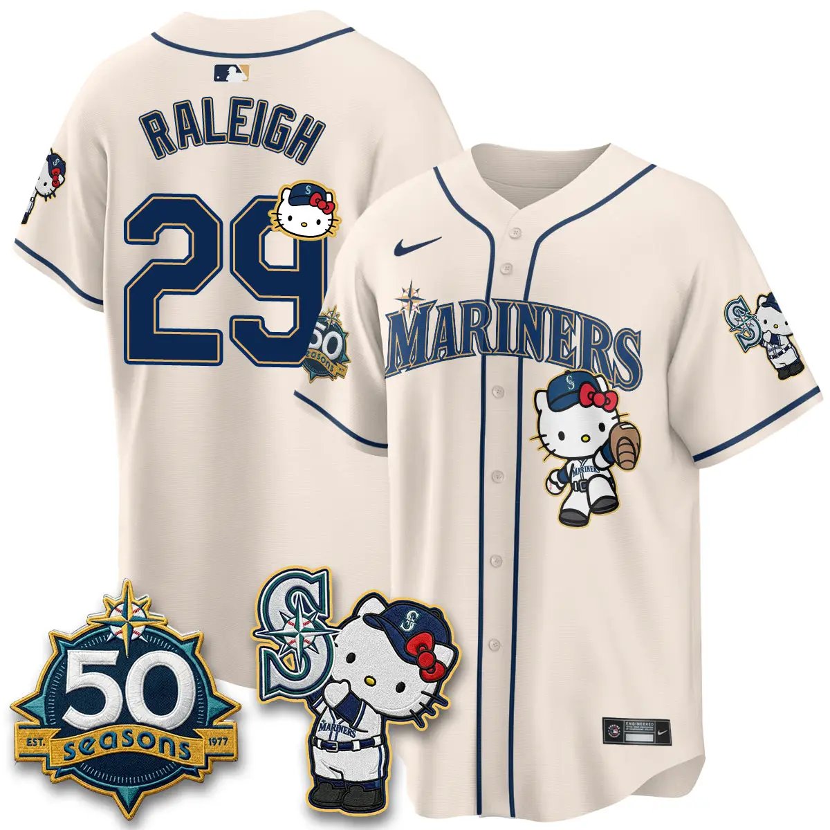SEA x Meow KT Night Limited Jersey - All Stitched V2 by Seattle Mariners