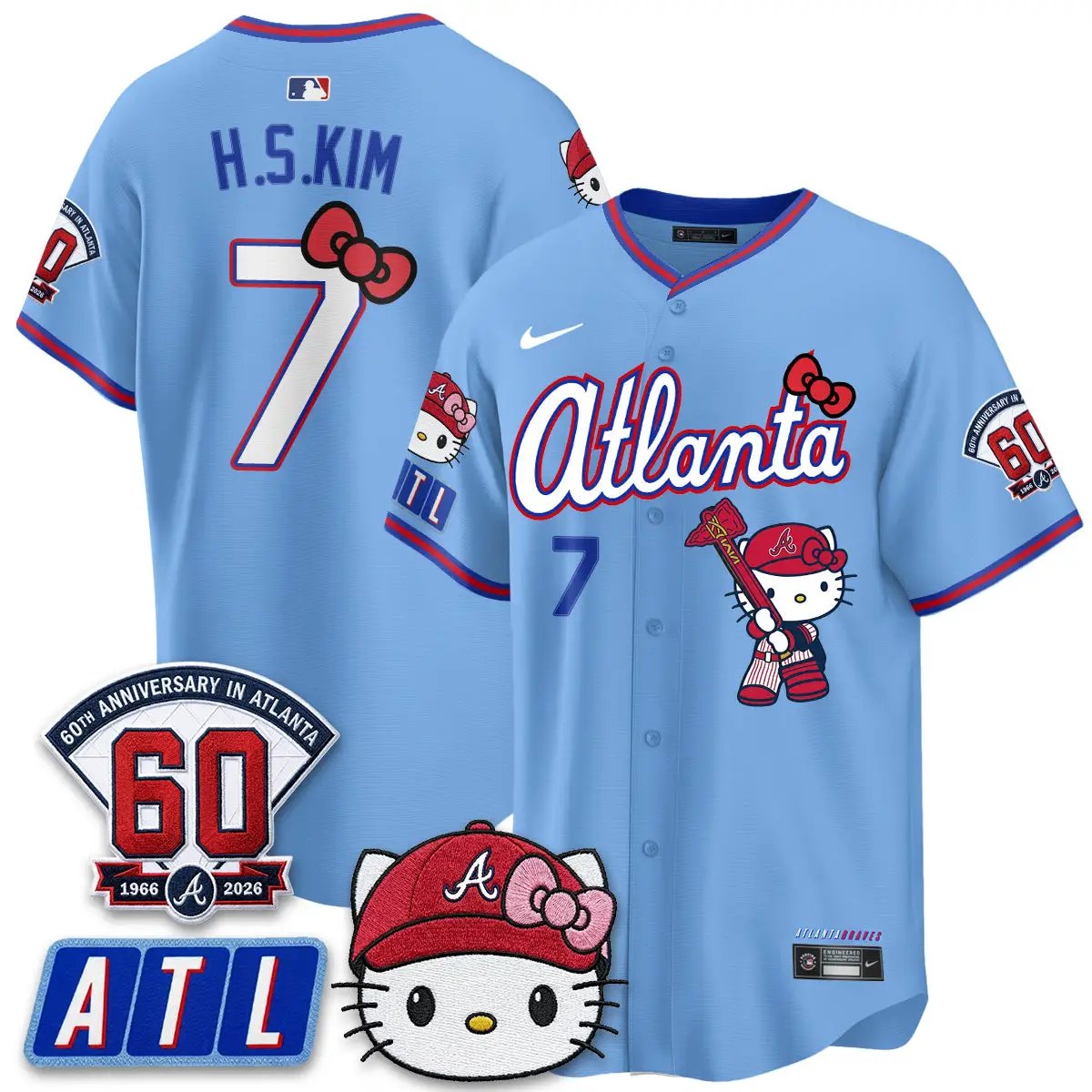 Atlanta Braves x Meow KT 2026 Vapor Limited Jersey - All Stitched by Atlanta Braves