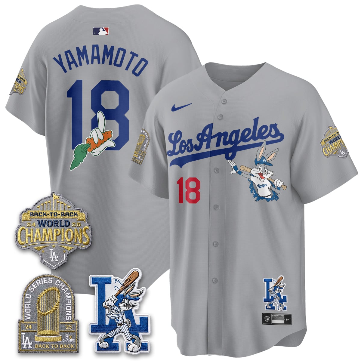 LAD Bunny Vapor Limited Jersey - All Stitched by Los Angeles Dodgers