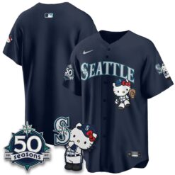 SEA x Meow KT Night Limited Jersey - All Stitched V2 by Seattle Mariners